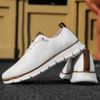 Glide Smart-Casual Knit Trainers Anti-Odour Office Comfort Khaki