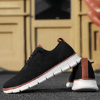 Glide Smart-Casual Knit Trainers Anti-Odour Office Comfort Khaki