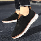 Glide Smart-Casual Knit Trainers Anti-Odour Office Comfort Khaki