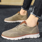 Glide Smart-Casual Knit Trainers Anti-Odour Office Comfort White