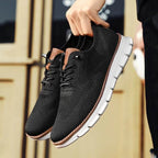 Glide Smart-Casual Knit Trainers Anti-Odour Office Comfort White