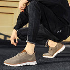 Glide Smart-Casual Knit Trainers Anti-Odour Office Comfort White