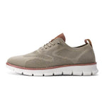 Glide Smart-Casual Knit Trainers Anti-Odour Office Comfort Khaki