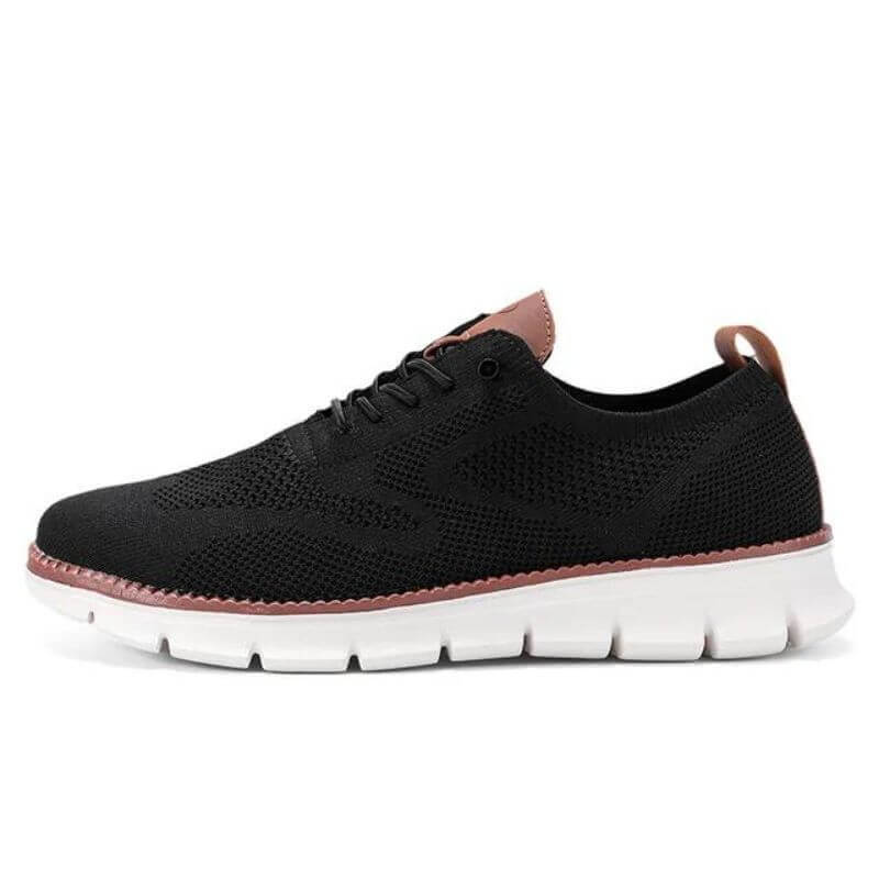 Glide Smart-Casual Knit Trainers Anti-Odour Office Comfort Black
