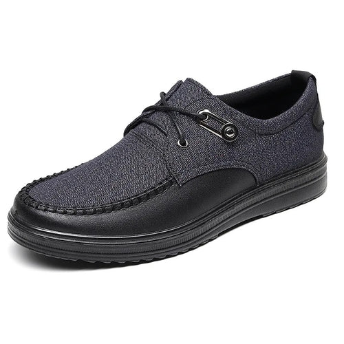 Breeze Leather Moccasin Loafers Breathable All-Day Comfort Black