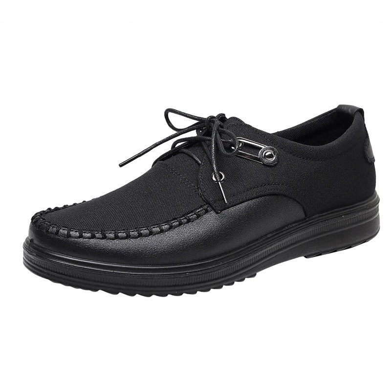 Breeze Leather Moccasin Loafers Breathable All-Day Comfort Black
