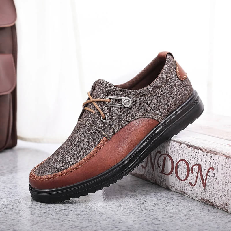 Breeze Leather Moccasin Loafers Breathable All-Day Comfort Brown