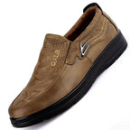 Breeze Leather Moccasin Loafers Breathable All-Day Comfort Brown