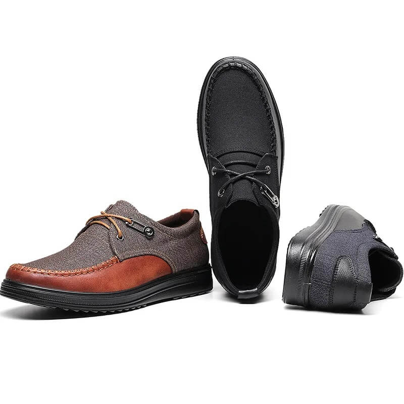 Breeze Leather Moccasin Loafers Breathable All-Day Comfort Grey
