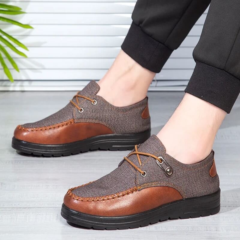 Breeze Leather Moccasin Loafers Breathable All-Day Comfort Brown