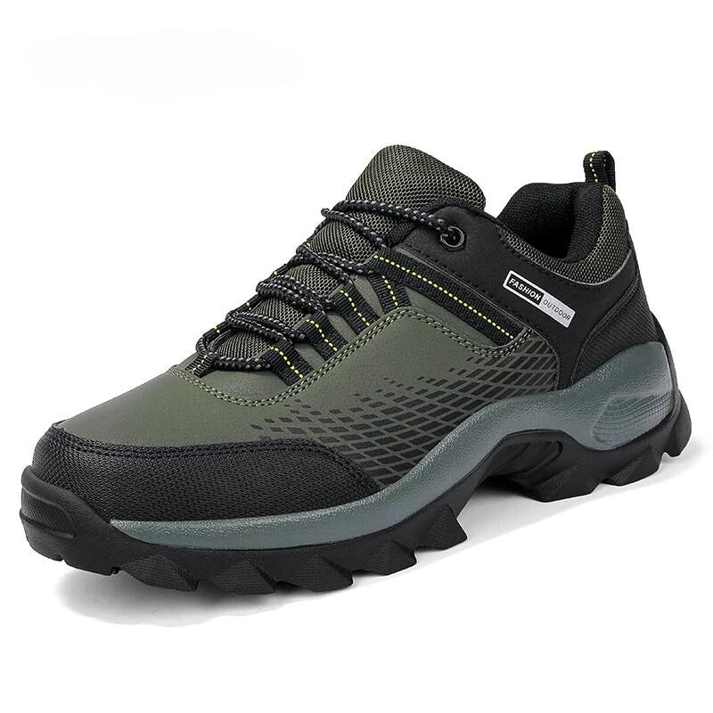 Stride Walking Trainers Anti-Slip Leather Comfort Black