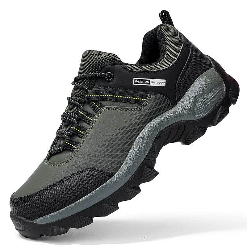 Stride Walking Trainers Anti-Slip Leather Comfort Black
