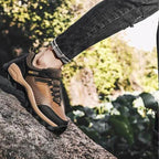 Stride Walking Trainers Anti-Slip Leather Comfort Brown