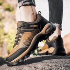Stride Walking Trainers Anti-Slip Leather Comfort Brown