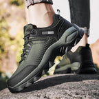 Stride Walking Trainers Anti-Slip Leather Comfort Black