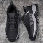 Stride Walking Trainers Anti-Slip Leather Comfort Black