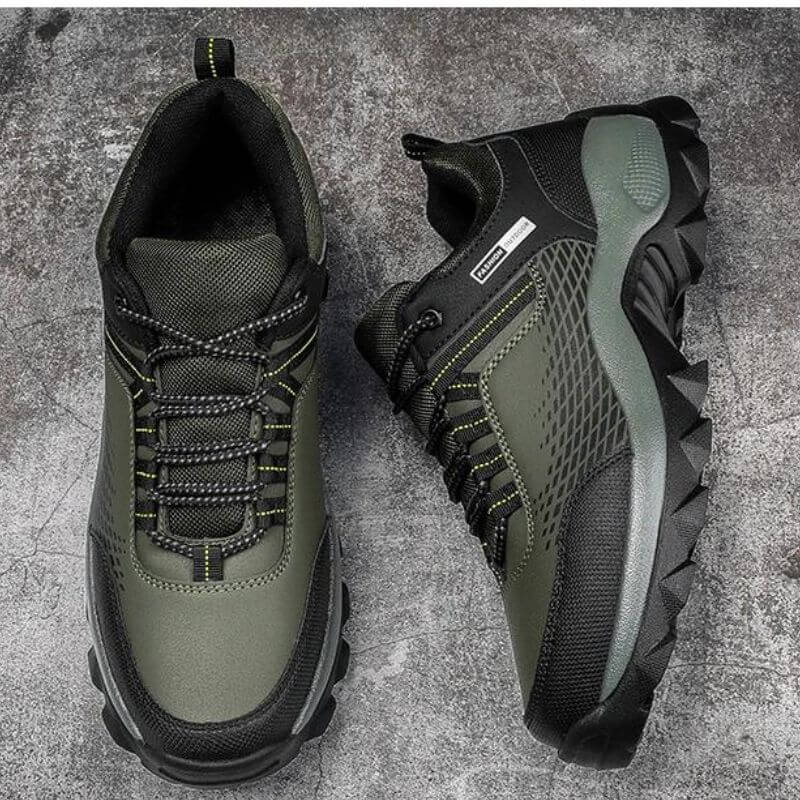 Stride Walking Trainers Anti-Slip Leather Comfort Grey