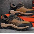 Stride Walking Trainers Anti-Slip Leather Comfort Brown